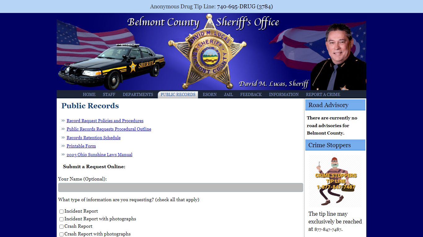 Public Records | Belmont County Sheriff's Office